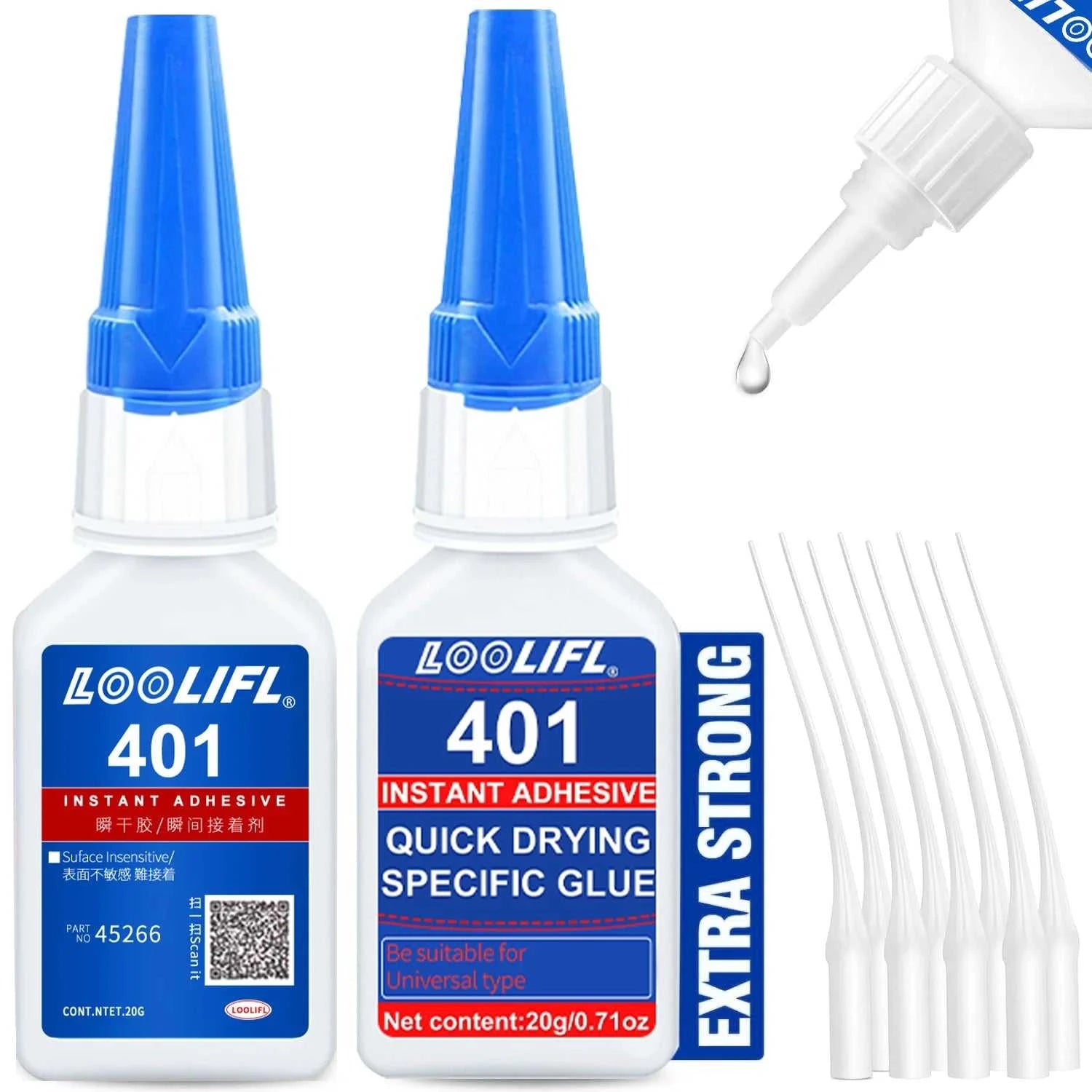 Brand-new upgraded 401 super cyanoacrylate glue, instant drying in 5 seconds, waterproof, stable and versatile bonding tool. Éditions Traditions & Modernité Inc. 14:202567811#lao-401-20ml-10pc
