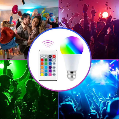 16 Colors RGB Bulb LED Multicolor Bulb E27 220V Household Lighting Dimmable 24 Key Remote Control Smart Lamp Atmosphere Light Éditions Traditions & Modernité Inc. 186083089;20260613;17813862151Bqxm