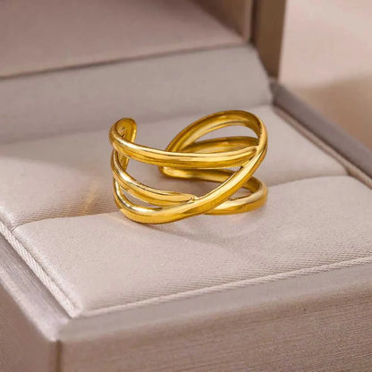 316L Stainless Steel Rings for Women Gold Color Never Fade Luxury Classic rings wedding couple rings Jewelry Free Shipping Éditions Traditions & Modernité Inc. 186727648;20260628;17826904053M55t