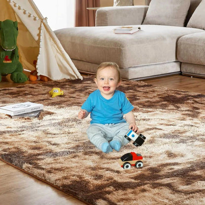 VIKAMA Tie-Dye Plush Carpet Living Room Decoration Soft Fluffy Home Mat Children's Room Baby Crawling Non-Slip Blanket Éditions Traditions & Modernité Inc. 186083095;20260613;1781386246erLZW