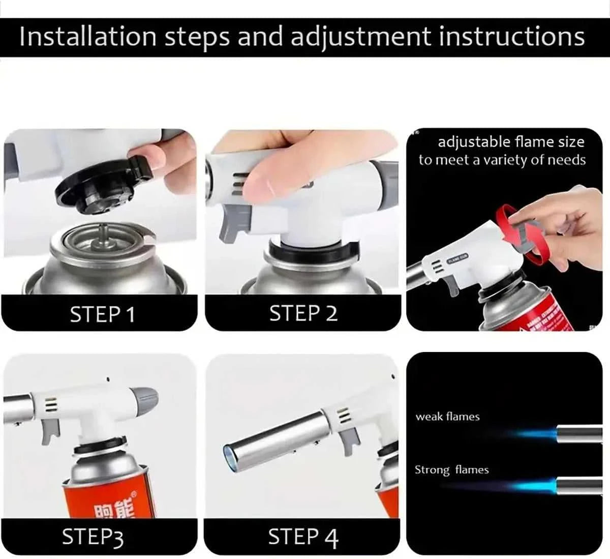 Camping Baking Barbecue Gas Torch Welding Fire Maker Lighter Butane Burner Flame Metal Flame Gun WeldingTorch Lighter Heating Éditions Traditions & Modernité Inc. 185981348;20260611;1781193816JfD79