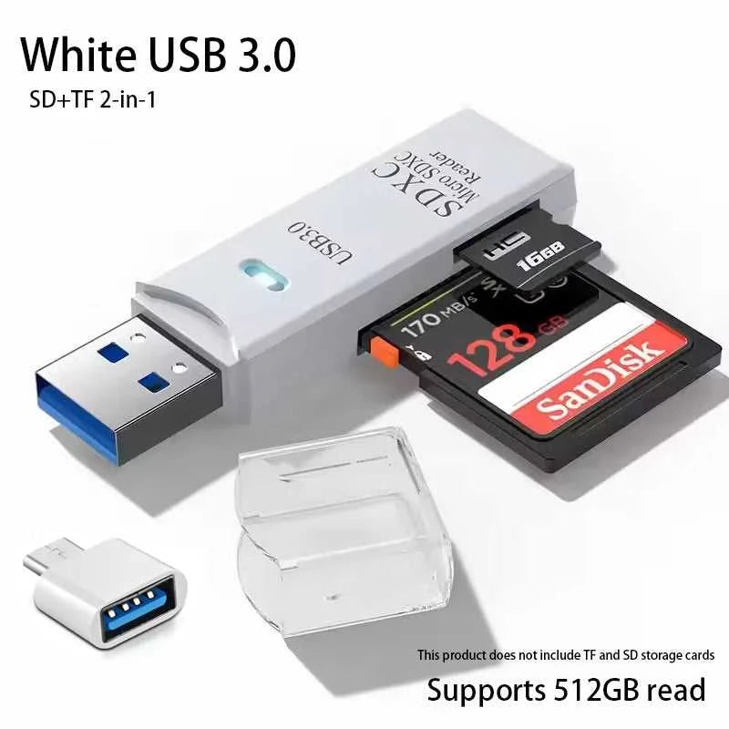 2-in-1 Multi Functional USB 3.0 Card ReaderMiniSD TFMemoryCardReaderUSBFlashDrive CardreaderAdapter For PCLaptops Accessories Éditions Traditions & Modernité Inc. 185980795;20260611;1781193688p9dYG