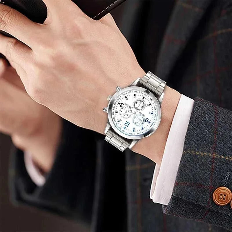 1/2PCS Men Business Watches Fashion Men's Steel Band Quartz Watch with Bracelet（Box not Included） Éditions Traditions & Modernité Inc. 186728091;20260629;1782691242rPFQK