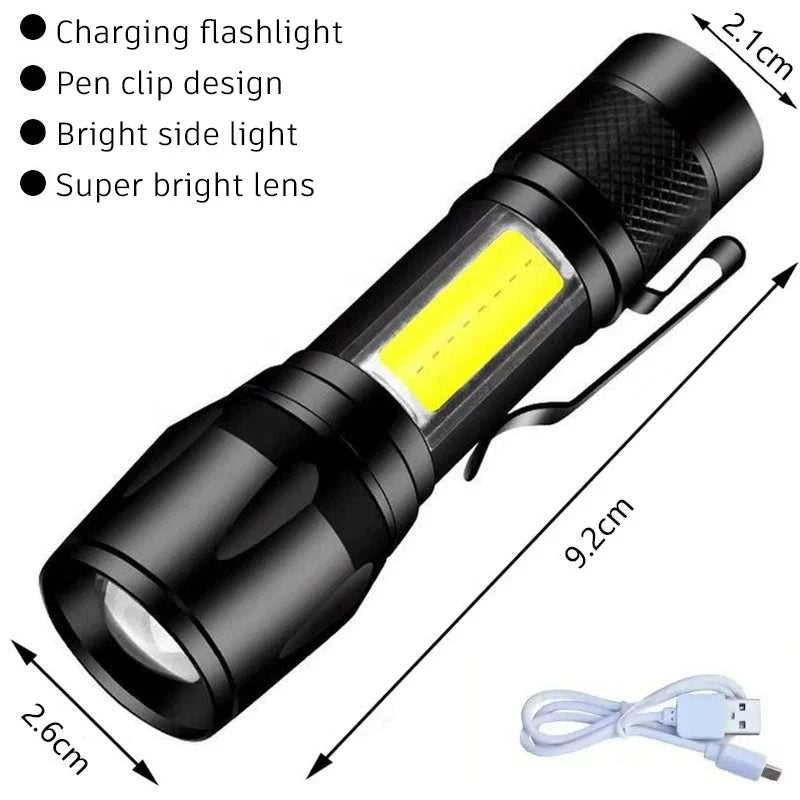 2000LM Ultra Bright P50 LED Flashlight Tactical EDC Emergency Spotlight Telescopic ZoomHandheld Torch w/ 14500/18650 Battery Éditions Traditions & Modernité Inc. 185981121;20260611;1781193803lXmvy