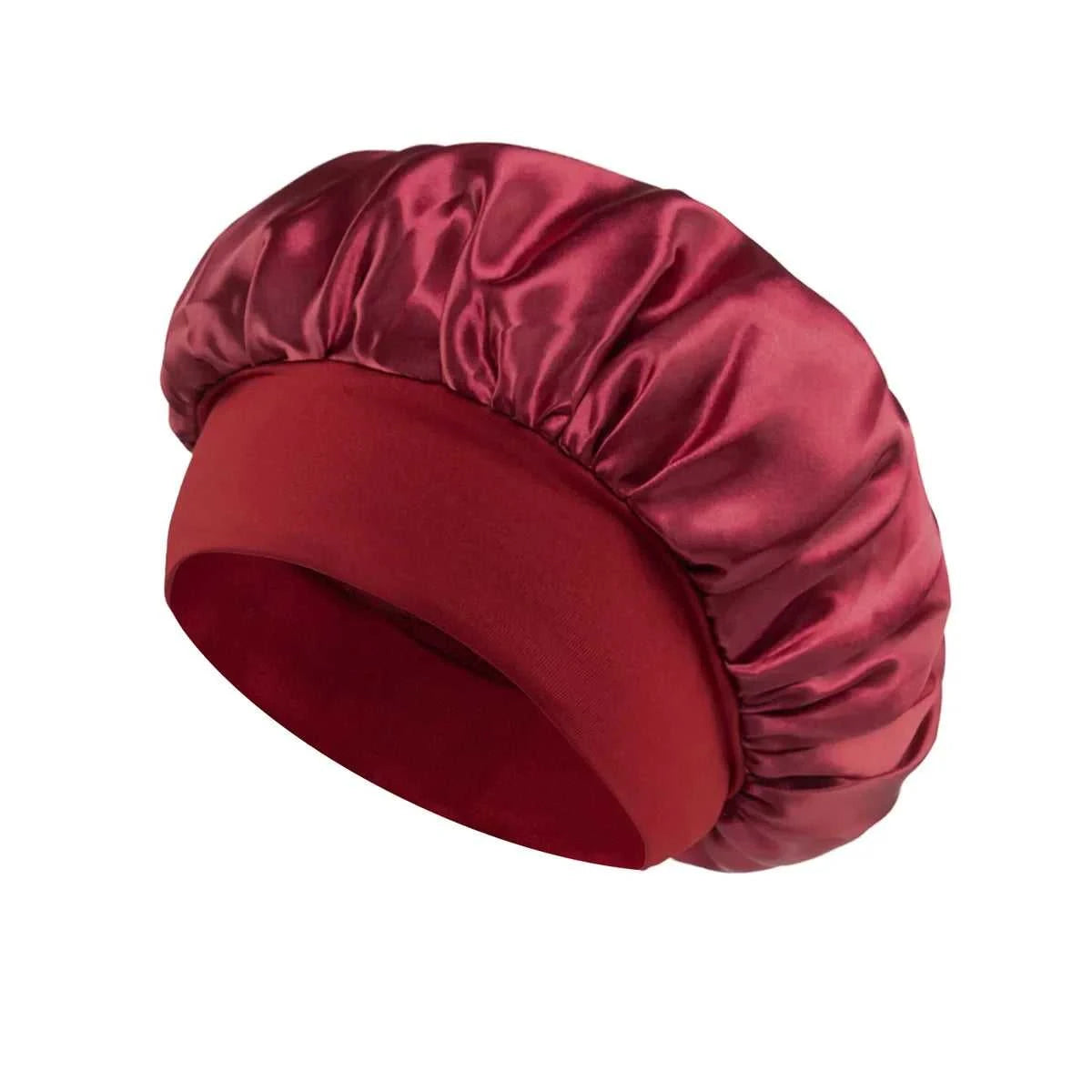 Women Satin Bonnet Hair Bonnet for Sleeping Hair Care Silk Bonnets Solid Wide-brimmed Sleeping Hat with Elastic Soft Band Éditions Traditions & Modernité Inc. 14:771#beige