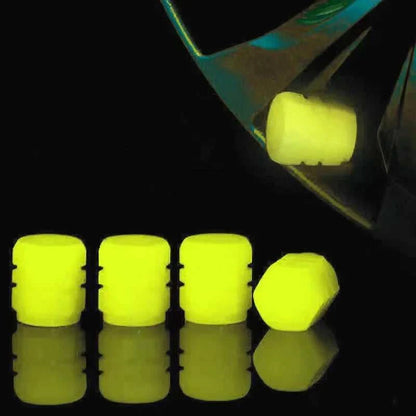 Luminous Valve Caps Fluorescent Night Car Tire Valve Caps Motorcycle Bike Glowing Decor Wheel Nozzles Tyre Cap Car Accessories Éditions Traditions & Modernité Inc. 185980907;20260611;1781193725jOyY7