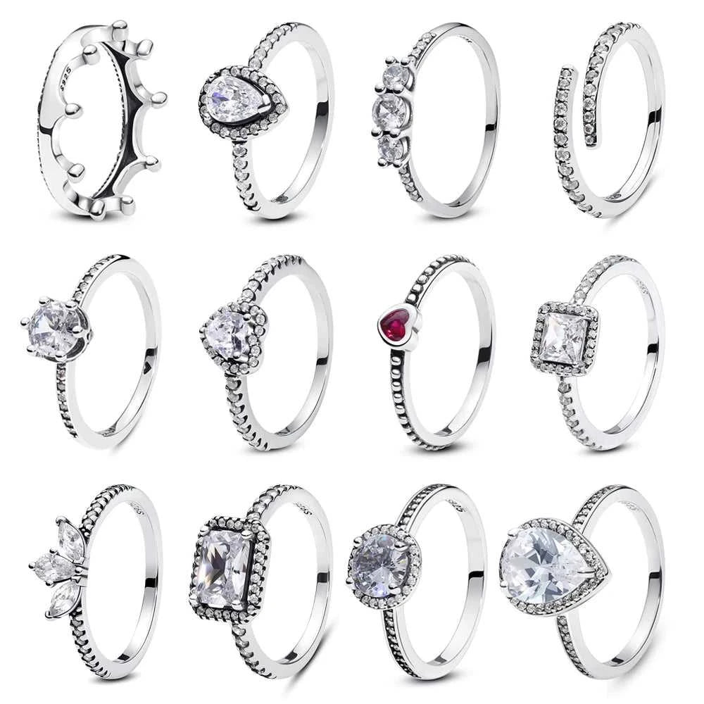 Original 925 Sterling Silver Ring Love Heart Pave CZ Crystal Stackable Rings For Women Wedding Engagement Birthday Gift Jewelry Éditions Traditions & Modernité Inc. 186727150;20260628;1782690174gCmc6