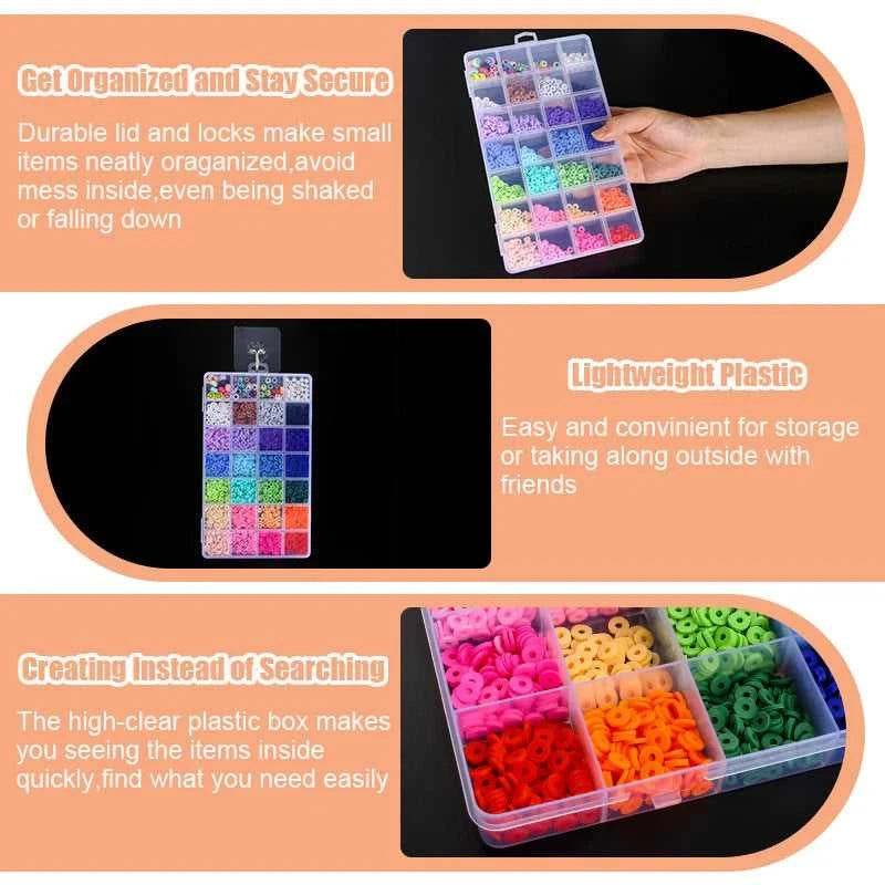 Transparent Storage Container Jewelry Box Clear Plastic Organizer Box Empty Earring Storage Organizer Display Case for Beads Éditions Traditions & Modernité Inc. 186728076;20260628;1782691171T78rM