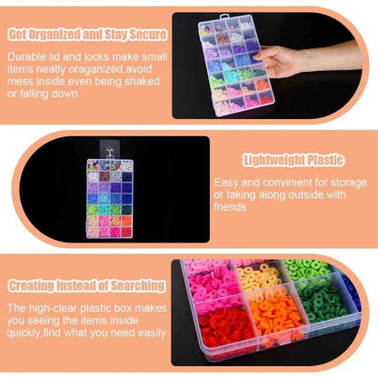 Transparent Storage Container Jewelry Box Clear Plastic Organizer Box Empty Earring Storage Organizer Display Case for Beads Éditions Traditions & Modernité Inc. 186728076;20260628;1782691171T78rM