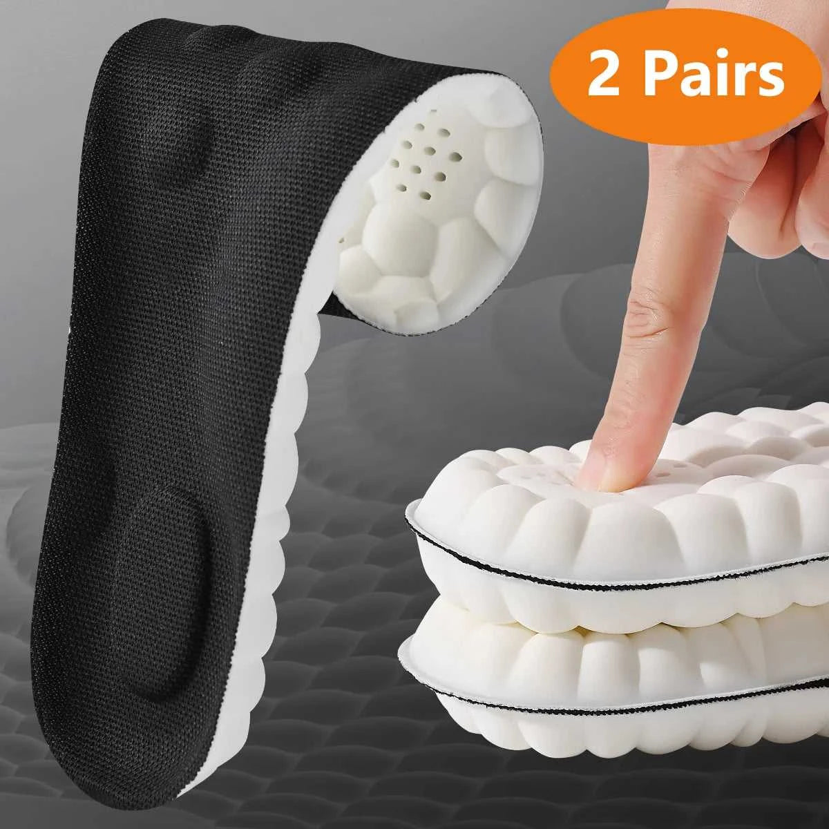1/2/4pairs Latex Sport Insoles Soft High Elasticity Shoe Pads Orthotic Breathable Shock Absorption Cushion Arch Support Insole Éditions Traditions & Modernité Inc. 185981381;20260611;1781193823F9J4Z