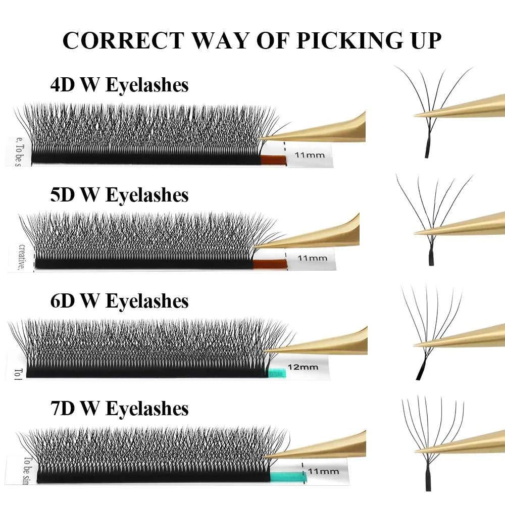 NAGARAKU Automatic Flowering W Shape Bloom 3D 4D 5D 6D 7D 8D Premade Fans Speed Eyelash Extensions Natural Soft Light Full Dense Éditions Traditions & Modernité Inc. 185979603;20260611;1781193416FDE8X