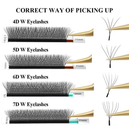 NAGARAKU Automatic Flowering W Shape Bloom 3D 4D 5D 6D 7D 8D Premade Fans Speed Eyelash Extensions Natural Soft Light Full Dense Éditions Traditions & Modernité Inc. 185979603;20260611;1781193416FDE8X