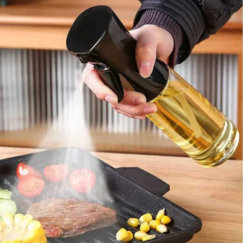 200/300/500mlOil Spray Plastic Household Kitchen Oil Spray Bottle Or Oil Brush Nebulizing Mist Filling Cooking Dual Use BBQ Éditions Traditions & Modernité Inc. 14:200002130#2pcs-300ml white
