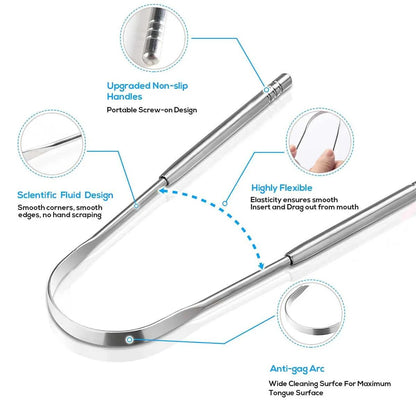 Premium 1pcs/3pcs Metal Tongue Scraper Cleaner for Adults & Kids, Portable Stainless Steel Tongue Scrapers Brushes for Removing Éditions Traditions & Modernité Inc. 185981130;20260611;1781193804aMUyU