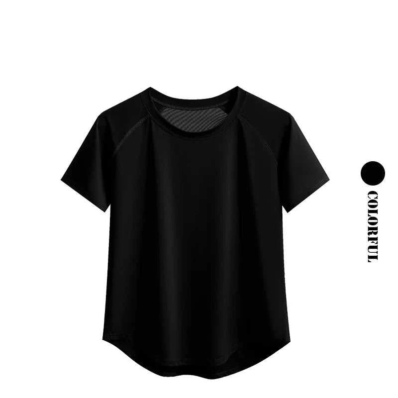 DRUR Yoga Tops Sportswear Woman Gym Shirts Breathable Quick Dry Short Sleeve Workout T Shirt Jogger Running T Shirt Yogawear New Éditions Traditions & Modernité Inc. 186642898;20260626;1782518066h8DUI
