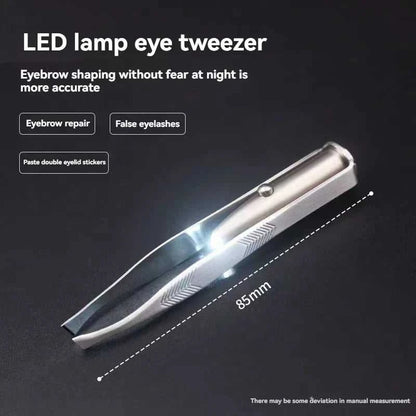 1PC Portable Stainless Steel Eyebrow Tweezer with Smart LED Light - Makeup Removal Tool Éditions Traditions & Modernité Inc. 186728096;20260629;1782691284uhTnM
