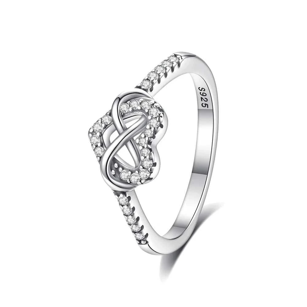 Original 925 Sterling Silver Ring Love Heart Pave CZ Crystal Stackable Rings For Women Wedding Engagement Birthday Gift Jewelry Éditions Traditions & Modernité Inc. 186727150;20260628;1782690174gCmc6