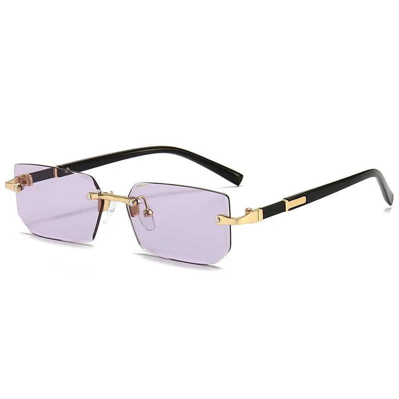 Rectangle Rimless Sunglasses for Men and Women Summer Style Éditions Traditions & Modernité Inc. 71:193;73:496