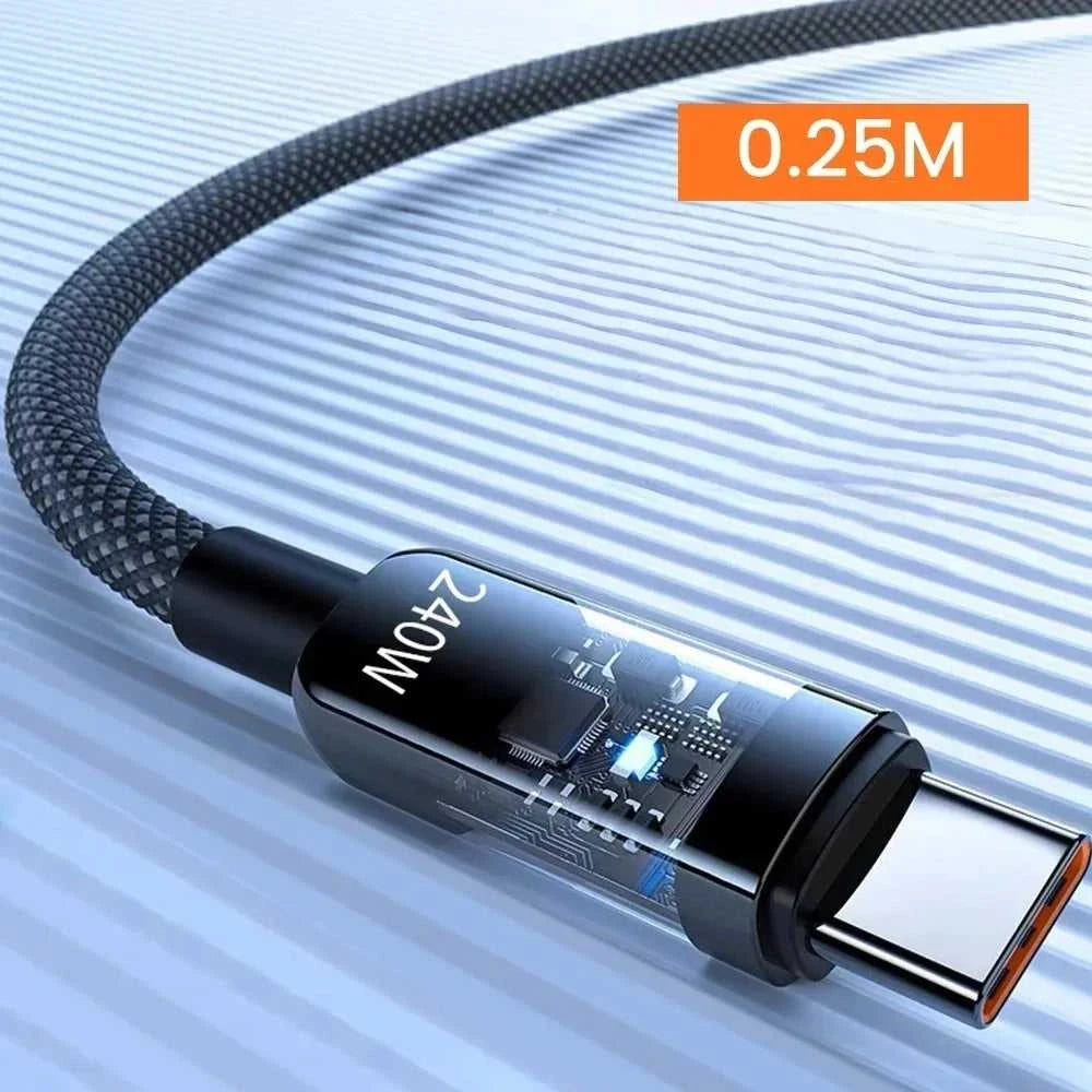 240W USB C Fast Charging Cable with LED Power Display Éditions Traditions & Modernité Inc. 14:173#0.25M;200007763:201336100