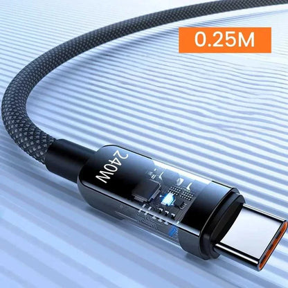 240W USB C Fast Charging Cable with LED Power Display Éditions Traditions & Modernité Inc. 14:173#0.25M;200007763:201336100