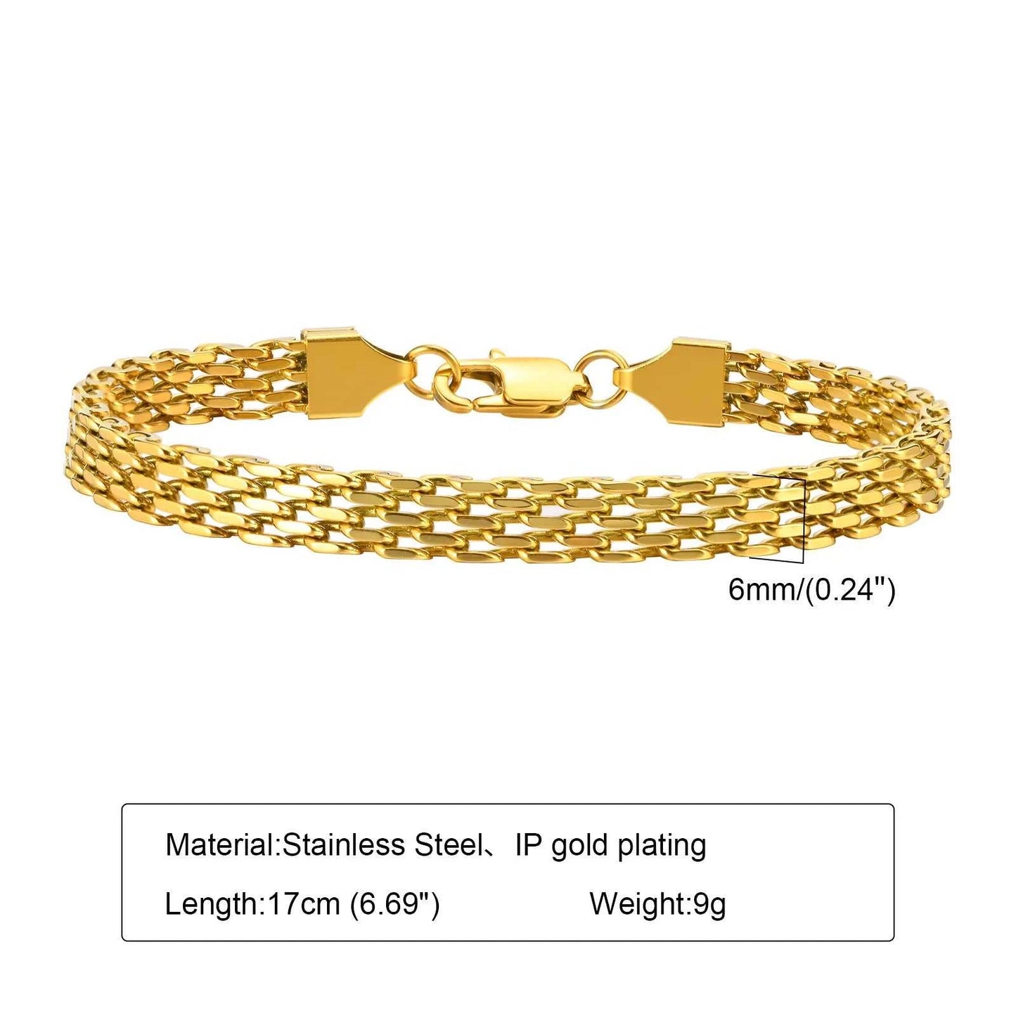 Waterproof Stainless Steel Chain Bracelets For Women , Gold Plated Fashion Stackable Link Bracelet Gifts Éditions Traditions & Modernité Inc. 186728019;20260628;1782690788FoP8H
