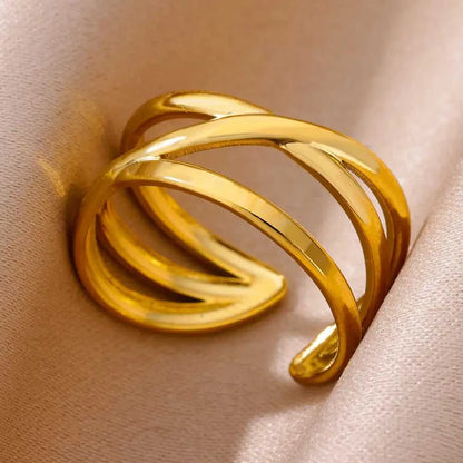 316L Stainless Steel Rings for Women Gold Color Never Fade Luxury Classic rings wedding couple rings Jewelry Free Shipping Éditions Traditions & Modernité Inc. 186727648;20260628;17826904053M55t