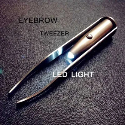 1PC Portable Stainless Steel Eyebrow Tweezer with Smart LED Light - Makeup Removal Tool Éditions Traditions & Modernité Inc. 186728096;20260629;1782691284uhTnM