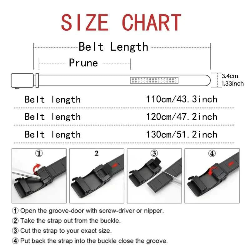 Automatic Buckle Leather Belt [[product_type]] Éditions Traditions & Modernité Inc. 14:29#Black;200000858:201447589