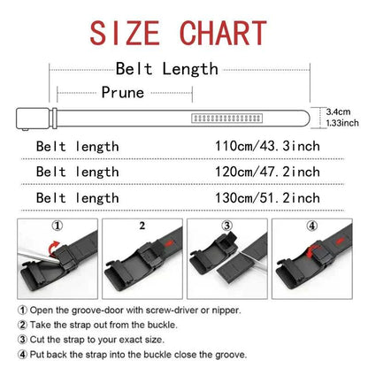 Automatic Buckle Leather Belt [[product_type]] Éditions Traditions & Modernité Inc. 14:29#Black;200000858:201447589