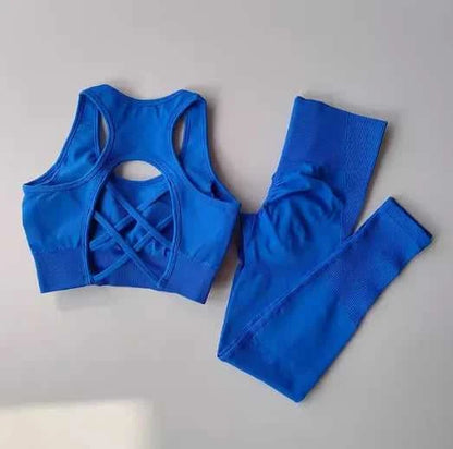 2PCS Sports Bra Women's Set Professional Fitness Tank Top Bra Shockproof Running Leggings Yoga Suit Beautiful Back Bra Clothing Éditions Traditions & Modernité Inc. 186643014;20260626;1782518195GTQUg
