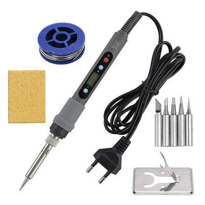 60W 80W Electric Soldering Iron LCD Digital Display Adjustable Temperature Welding Repair Tools 220V / 110V Solder Wire Tips Éditions Traditions & Modernité Inc. 185980930;20260611;1781193732cnfby