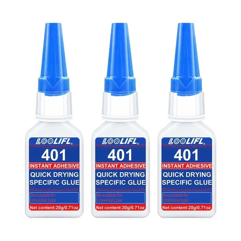 Brand-new upgraded 401 super cyanoacrylate glue, instant drying in 5 seconds, waterproof, stable and versatile bonding tool. Éditions Traditions & Modernité Inc. 14:202567811#lao-401-20ml-10pc