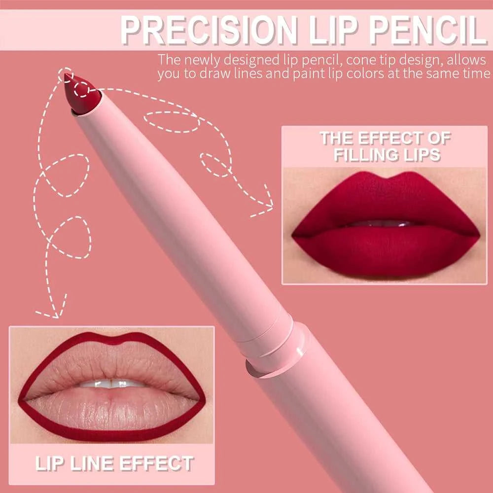 6pcs Lip Liner Pen Set Long-Lasting, Waterproof Sweatproof, Easy Coloring Non-fading Color Rendering Lip Gloss Set Beauty Makeup Éditions Traditions & Modernité Inc. 200001176:200004889#01