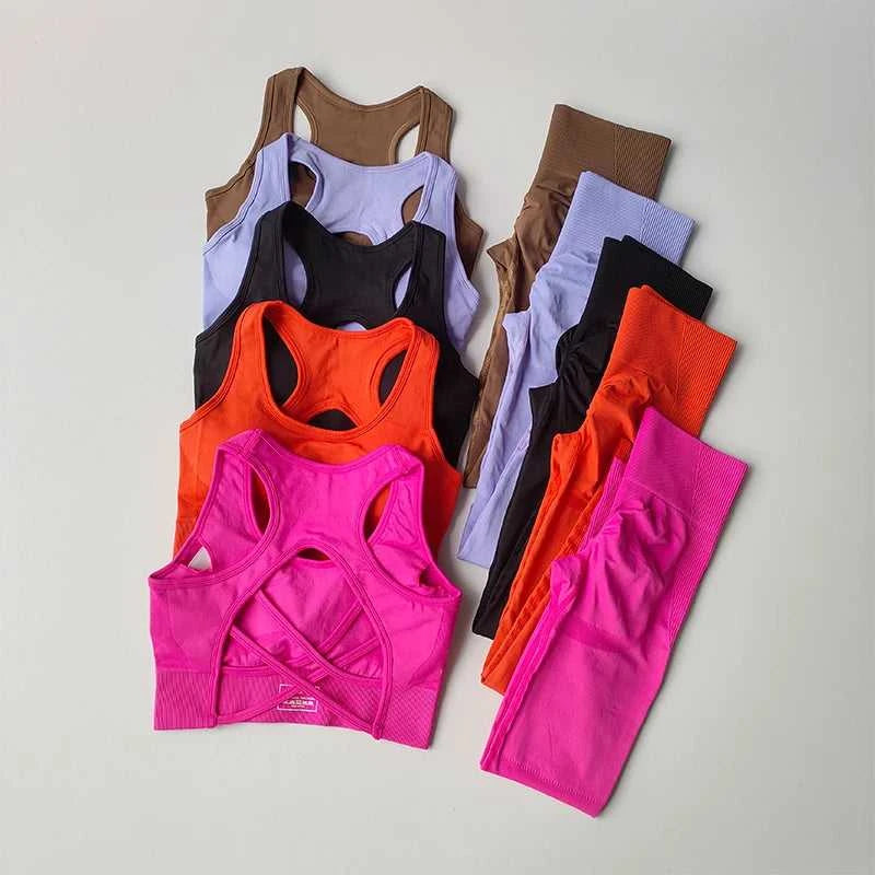 2PCS Sports Bra Women's Set Professional Fitness Tank Top Bra Shockproof Running Leggings Yoga Suit Beautiful Back Bra Clothing Éditions Traditions & Modernité Inc. 186643014;20260626;1782518195GTQUg