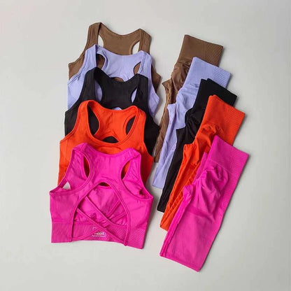 2PCS Sports Bra Women's Set Professional Fitness Tank Top Bra Shockproof Running Leggings Yoga Suit Beautiful Back Bra Clothing Éditions Traditions & Modernité Inc. 186643014;20260626;1782518195GTQUg