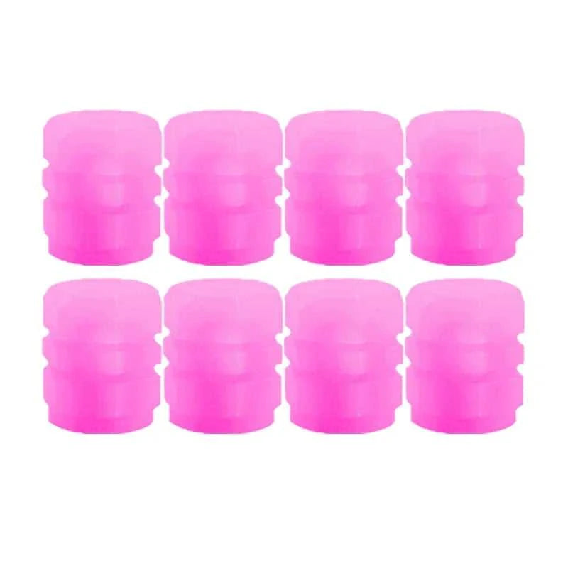 Luminous Valve Caps Fluorescent Night Car Tire Valve Caps Motorcycle Bike Glowing Decor Wheel Nozzles Tyre Cap Car Accessories