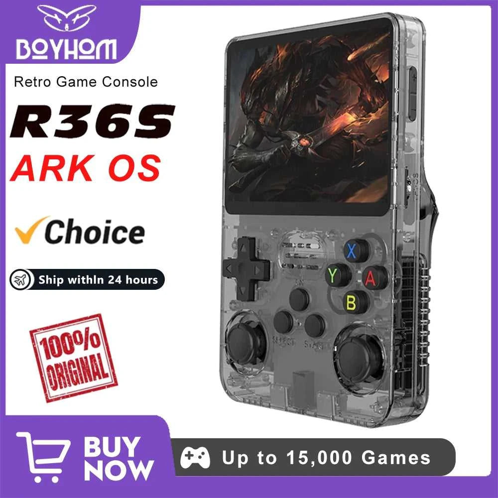 R36S Retro Handheld Game Console 3.5 Inch Portable Player Éditions Traditions & Modernité Inc. 14:10#Black;200000828:201589809#128G(20K Games);200007763:201336106