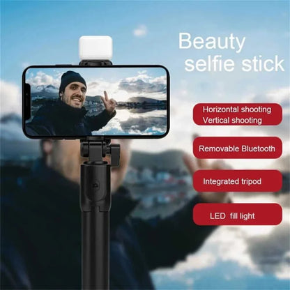 Portable Bluetooth Selfie Stick Tripod Holder with Remote Shutter Fill Light Extendable Wireless Remote Retractable Phone Stand Éditions Traditions & Modernité Inc. 185980761;20260611;1781193677MO1IM