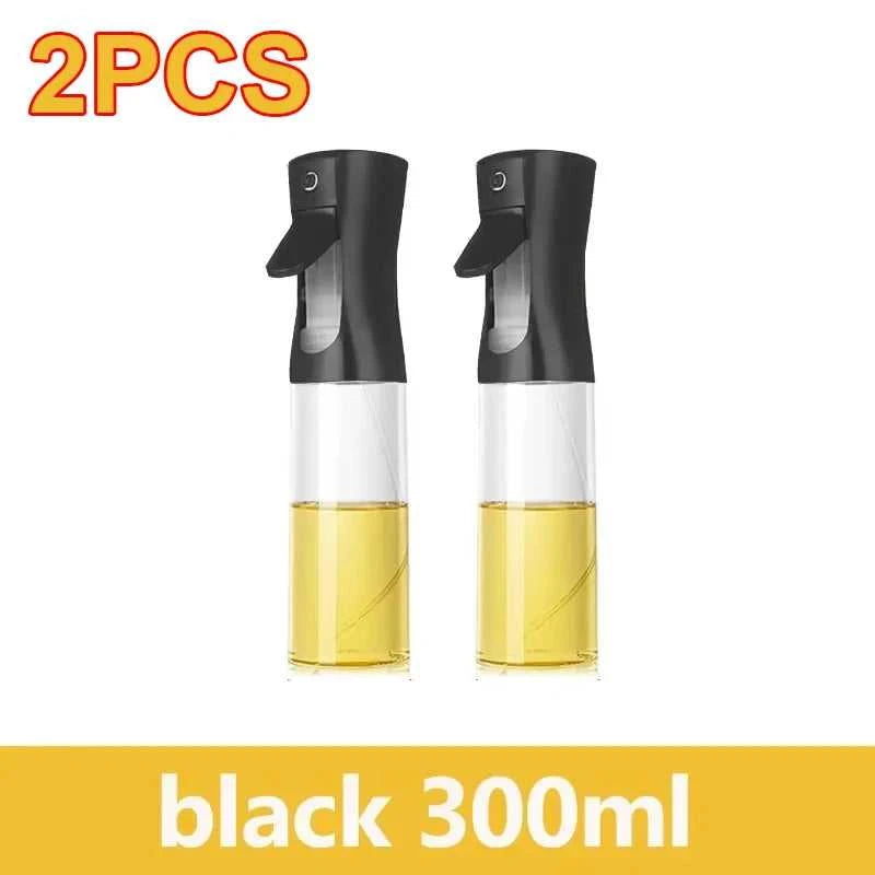 200/300/500mlOil Spray Plastic Household Kitchen Oil Spray Bottle Or Oil Brush Nebulizing Mist Filling Cooking Dual Use BBQ Éditions Traditions & Modernité Inc. 14:200002130#2pcs-300ml white