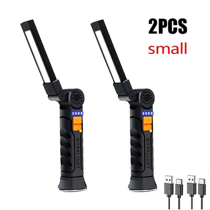 Portable COB LED Flashlight USB Rechargeable Work Light Magnetic Lanterna Hanging Lamp with Built-in Battery Camping Torch Éditions Traditions & Modernité Inc. 185980741;20260611;1781193670znAMw