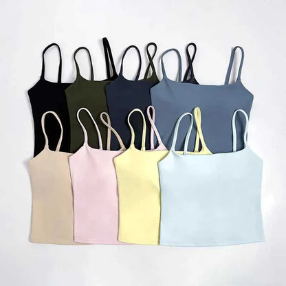 NCLAGEN GYM Tank Top With Built In Bra women's Yoga clothing running Square Neck fitness vest beautiful back sports Workout Éditions Traditions & Modernité Inc. 186642574;20260626;1782517547ZAGL9
