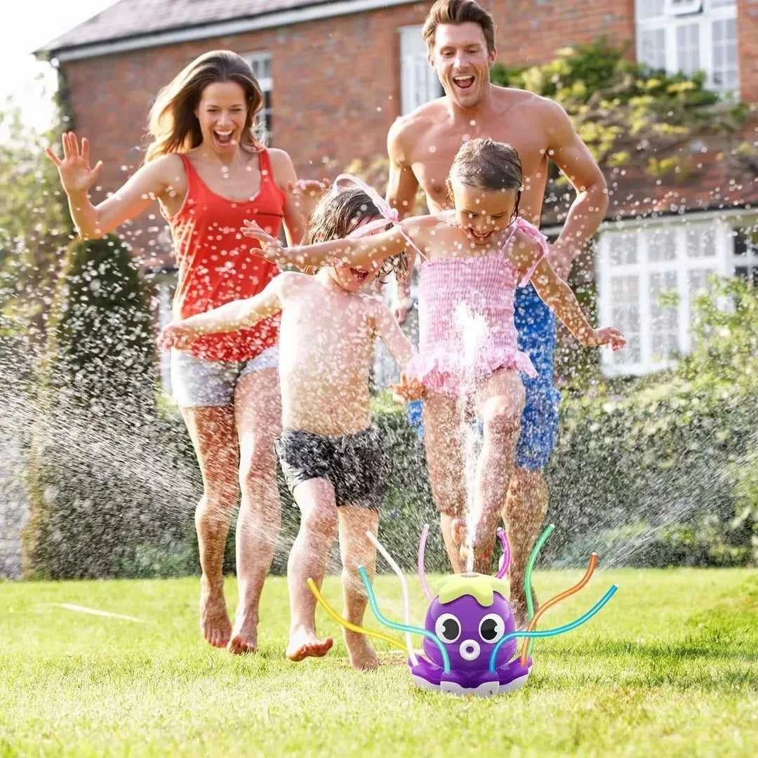 Space Rocket Octopus Sprinkler Water Toy Automatic Rotation Fun Spray Water Children's Water Playing Outdoor Toys Enfants Éditions Traditions & Modernité Inc. 161517301;2025066;17491725849VSvb