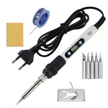 60W 80W Electric Soldering Iron LCD Digital Display Adjustable Temperature Welding Repair Tools 220V / 110V Solder Wire Tips Éditions Traditions & Modernité Inc. 185980930;20260611;1781193732cnfby