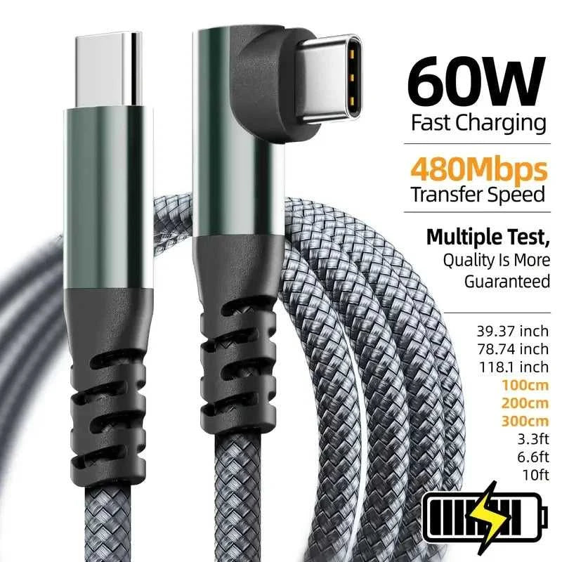 LAIHONEN 1PC USB C Cable 1M 2M 3M 10FT USB C Data Transfer 60W PD Fast Charging Cable for iPhone 15 15Plus 15Pro Max Éditions Traditions & Modernité Inc. 185982237;20260611;1781193865adkxQ