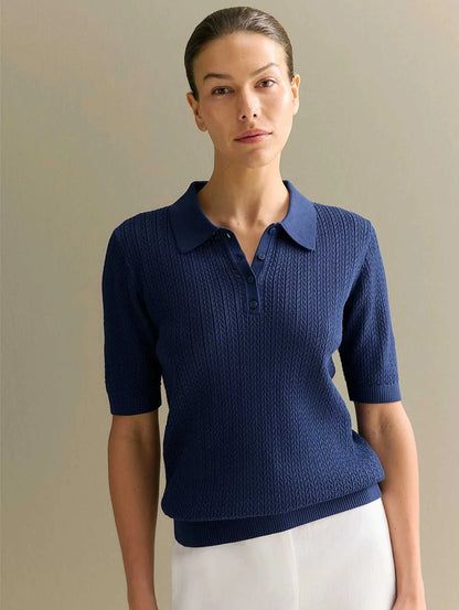 Tornova Short Sleeve Knitted T shirt Woman Summer Casual Loose Lapel Solid Ins Hot Tops Pullover Female Sweater T shirt Outwear Éditions Traditions & Modernité Inc. 186642829;20260626;1782517882cLv6y