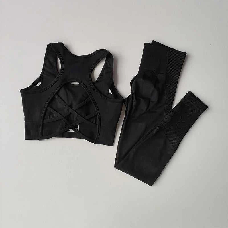 2PCS Sports Bra Women's Set Professional Fitness Tank Top Bra Shockproof Running Leggings Yoga Suit Beautiful Back Bra Clothing Éditions Traditions & Modernité Inc. 186643014;20260626;1782518195GTQUg