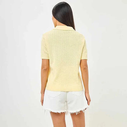 Tornova Short Sleeve Knitted T shirt Woman Summer Casual Loose Lapel Solid Ins Hot Tops Pullover Female Sweater T shirt Outwear Éditions Traditions & Modernité Inc. 186642829;20260626;1782517882cLv6y