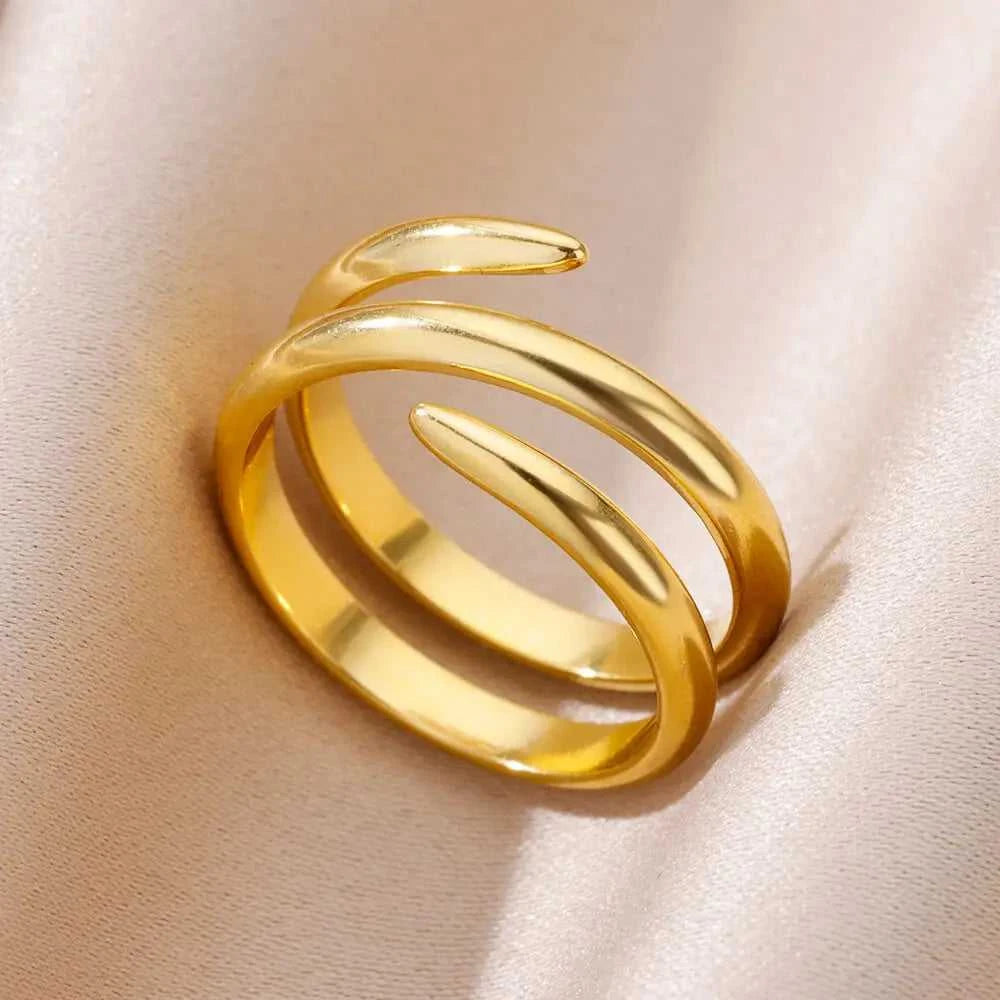 316L Stainless Steel Rings for Women Gold Color Never Fade Luxury Classic rings wedding couple rings Jewelry Free Shipping Éditions Traditions & Modernité Inc. 186727648;20260628;17826904053M55t