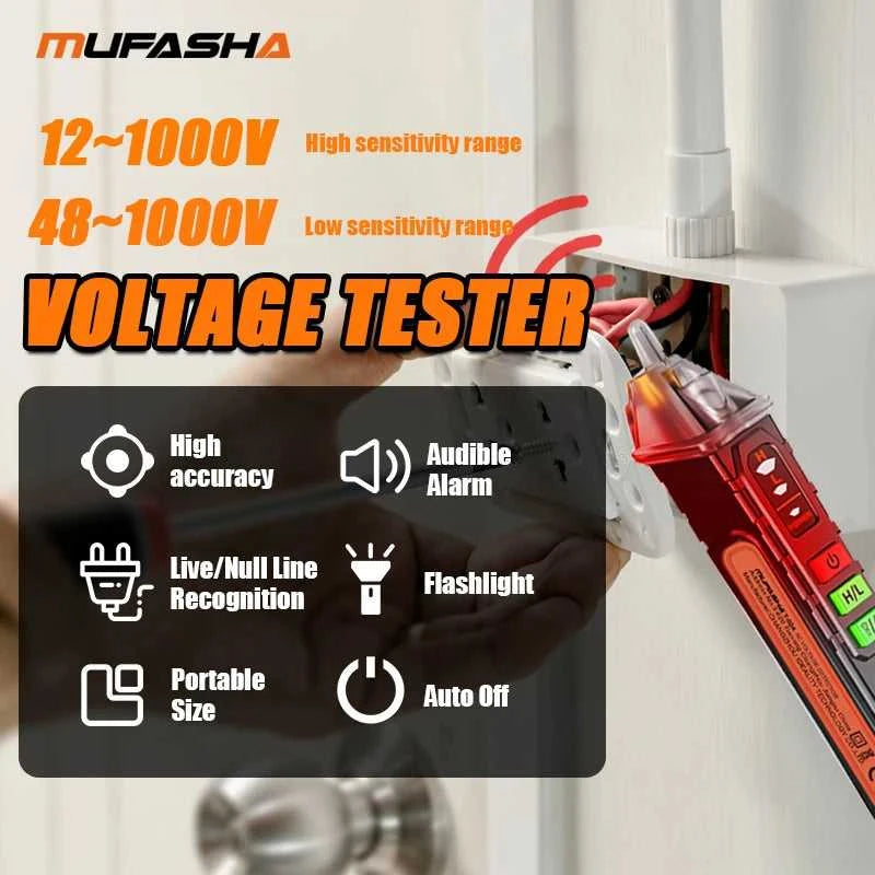 MUFASHA Non-Contact Voltage Detector Electrical Pen AC Voltage Tester Smart Breakpoint Finder 12-1000V Éditions Traditions & Modernité Inc. 185980080;20260611;17811935616LTKs