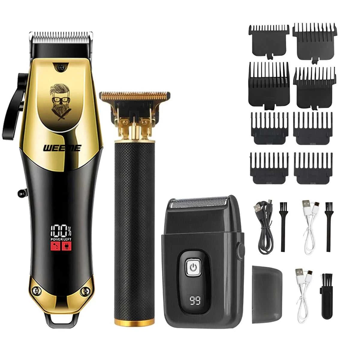 T9 Vintage Men's Electric Hair Clipper Beard Trimmer/Rechargeable Hair Cutting Machine With Nose Hair Trimmer Kit Boyfriend Gift Éditions Traditions & Modernité Inc. 186728141;20260629;1782691575zZ2px